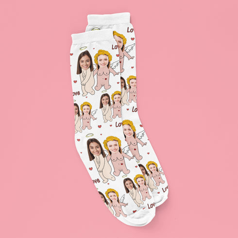 Personalised Lesbian Face Socks